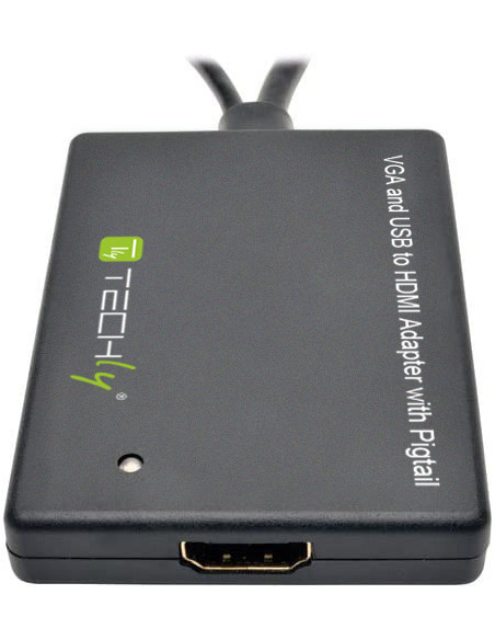 Adattatore Convertitore VGA a HDMI con Supporto Audio via USB