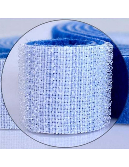 Rotolo di Feltro Adesivo Fermacavi Lunghezza 25 m Larghezza 16 mm Blu