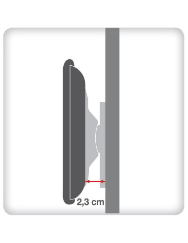 Staffa Muro Fissa Slim con Distanziali TV LED LCD 40-65'' Nero