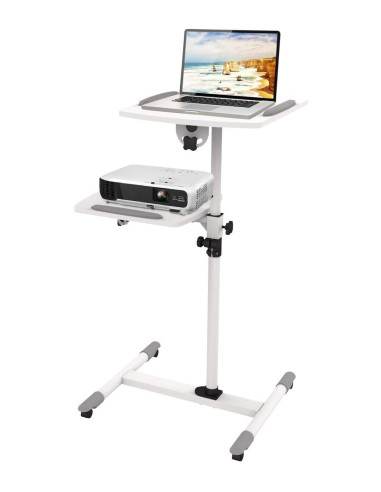 Carrello Supporto per Proiettore Beamer Notebook PC Ripiani Regolabili