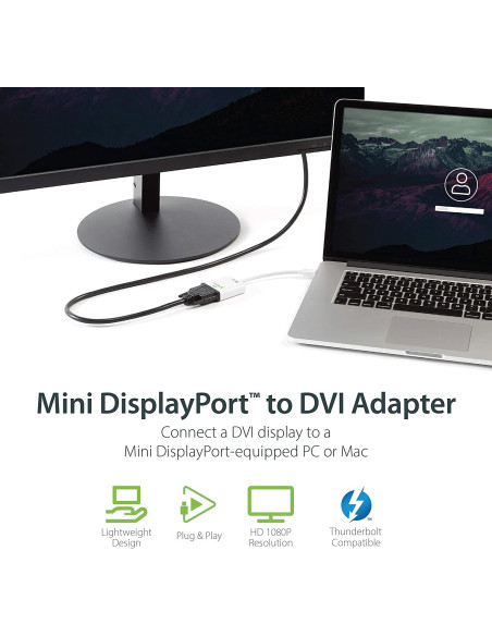 Adattatore Mini DisplayPort (Thunderbolt) 1.2 / DVI 15cm Bianco