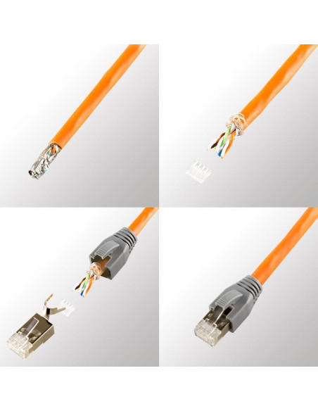 Plug Cat. 6A / 7 / 7A / 8.1 RJ45 Schermato 10pz