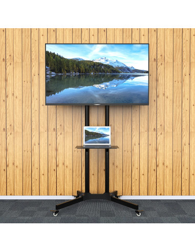 Carrello Supporto Pavimento Porta TV LCD/LED/Plasma 30''-65'' Mensola
