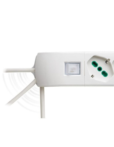 Multipresa 6 Posti Italiana Bipasso / Schuko Bianco