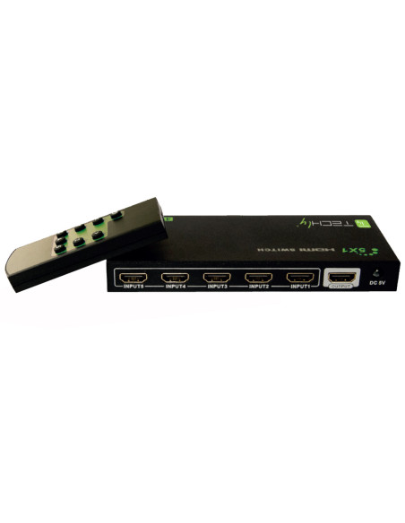 Switch HDMI 5 IN 1 OUT con Telecomando 4K UHD 3D
