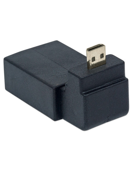 Adattatore HDMI A Femmina / Micro D Maschio Angolato Nero