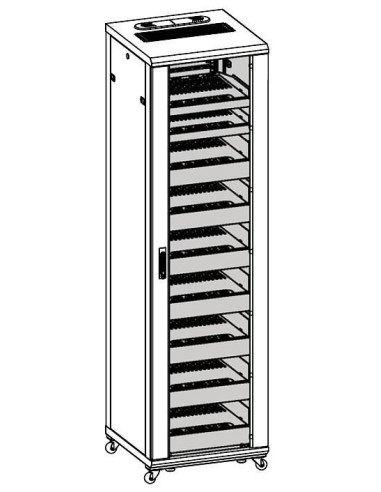 Armadio Rack 19'' 600x600 44U per Audio Video Nero