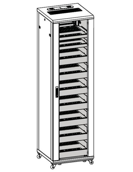 Armadio Rack 19'' 600x600 44U per Audio Video Nero