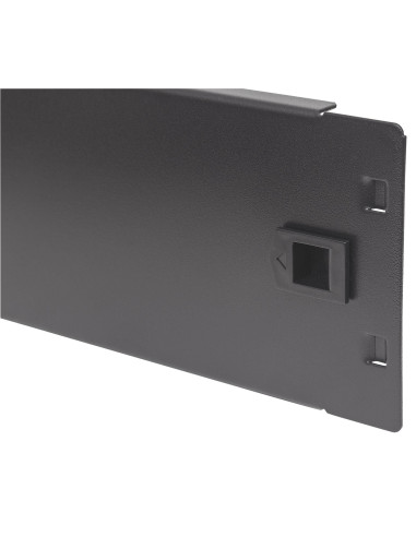 Pannello Cieco Toolless a Clip per Armadi Rack 19'' 2U Nero
