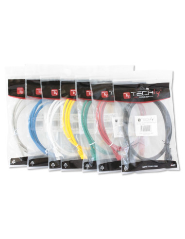 Cavo di Rete Patch in Rame Cat.6 Giallo UTP 1m