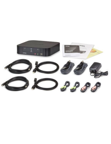 Switch KVMP per doppio schermo Mini DisplayPort (ThunderBolt) 2 USB