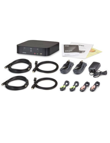 Switch KVMP per doppio schermo Mini DisplayPort (ThunderBolt) 2 USB