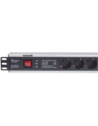 Multipresa per Rack 19'' 6 posti Spina Schuko Angolata 1.5U