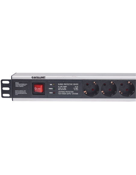 Multipresa per Rack 19'' 6 posti Spina Schuko Angolata 1.5U