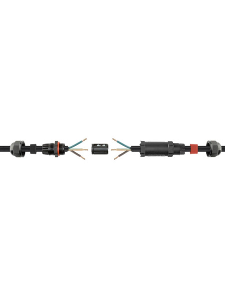 Connettore Elettrico Impermeabile per Cavo IP68 da Esterno Lunghezza 7.5 cm