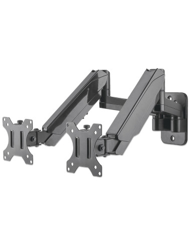 Staffa a Muro con Molla a Gas per due Monitor 17-32''