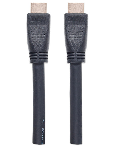 Cavo HDMI CL3 High Speed con Ethernet A/A M/M 15m Nero