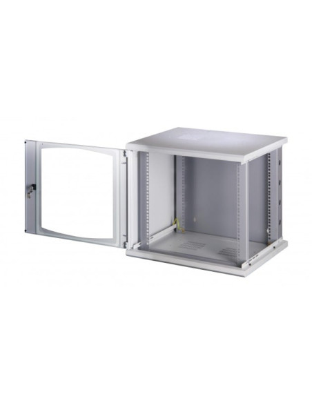 Armadio Rack 19'' a muro 13 unit&agrave sezione unica prof. 500mm Nero