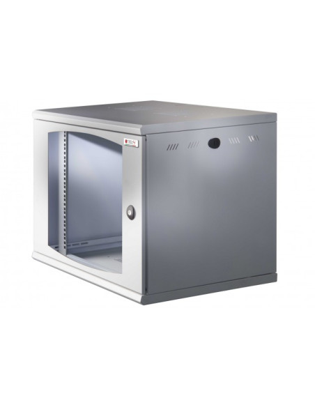Armadio Rack 19'' a muro 16 unit&agrave sezione unica prof. 500mm Nero