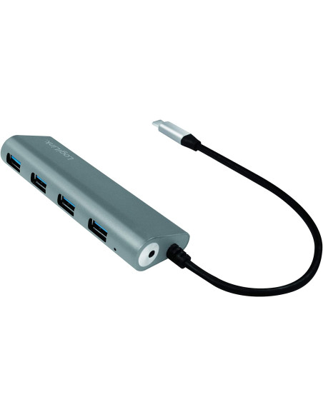 Hub USB-C&trade SuperSpeed 4 Porte Alluminio Silver