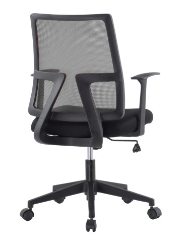 Sedia da Ufficio con Seduta Imbottita e Schienale in Tessuto High Tech