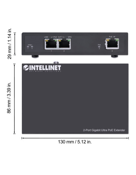 Ultra PoE Extender Gigabit 2 porte