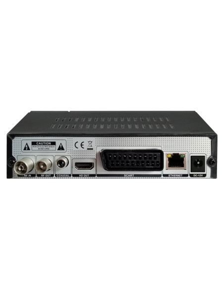 Decoder Ricevitore Digitale Terrestre DVB-T/T2 H.265 HEVC 10bit Metallo con Telecomando Universale 2 in 1 con Alimentatore 12V