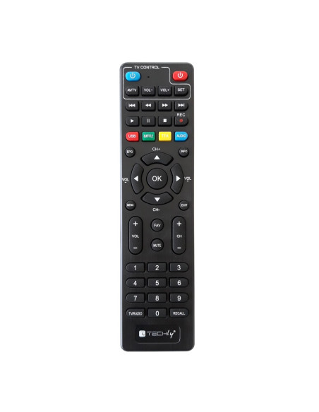 Decoder Ricevitore Digitale Terrestre DVB-T/T2 H.265 HEVC 10bit con Display e Telecomando Universale 2 in 1