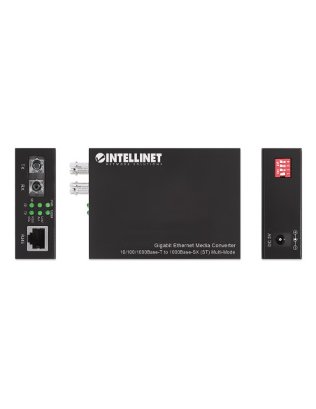 Media Converter Gigabit Ethernet Fibra ST Multimodale