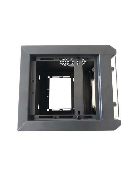Armadio Rack 10'' a Muro 9 Unit&agrave Pannelli Asportabili Nero