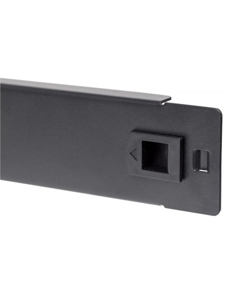 Pannello Cieco Toolless a Clip per Armadi Rack 19'' 1U Nero