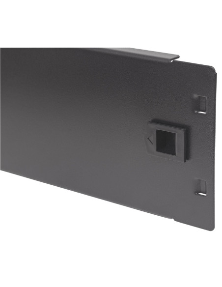 Pannello Cieco Toolless a Clip per Armadi Rack 19'' 2U Nero