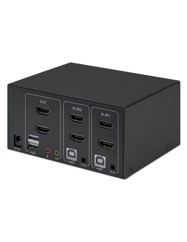 Switch KVM HDMI 2 porte Doppio monitor