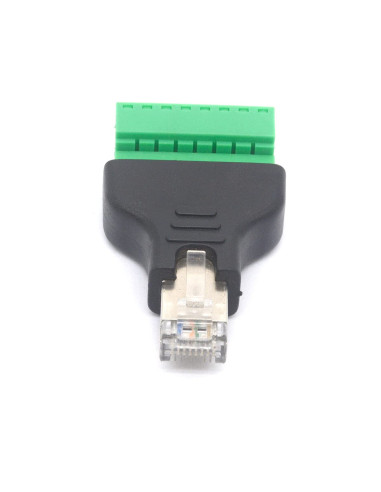 Adattatore Connettore RJ45 Maschio Terminal Block 8 pin