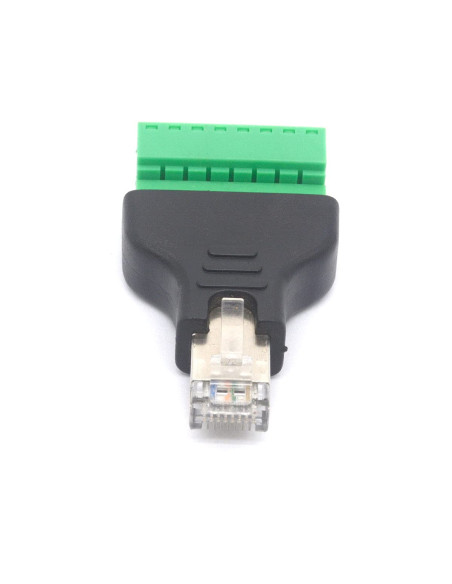 Adattatore Connettore RJ45 Maschio Terminal Block 8 pin