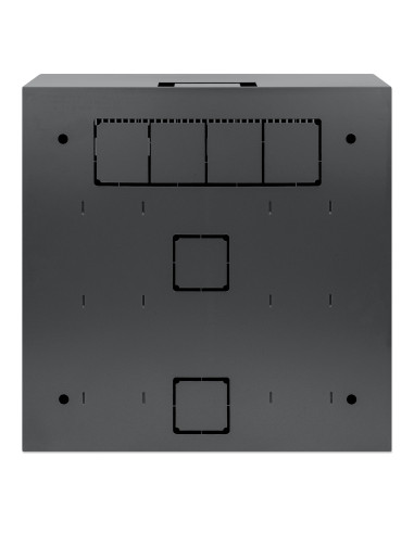 Armadio 19'' a muro a basso profilo con montanti orizzontali 4U e verticali 2U