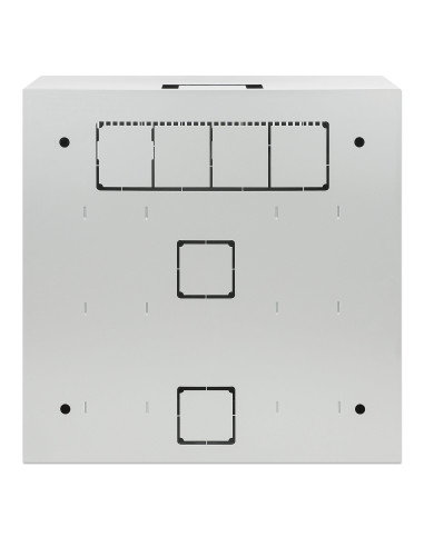 Armadio 19'' a muro a basso profilo con montanti orizzontali 4U e verticali 2U