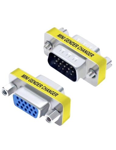 Mini Gender Changer VGA DB 15 poli HD M/F
