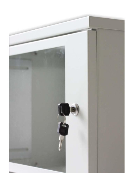 Armadio Rack 19'' a muro 6 unit&agrave prof. 320 Grigio Assemblato