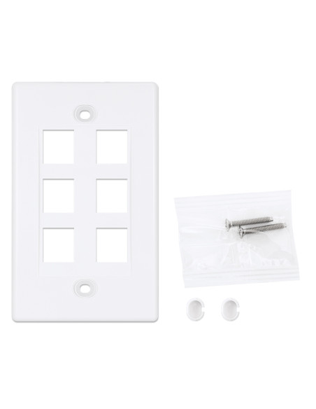 Placca Porta Frutti 6 Posti Mod.503 Bianco