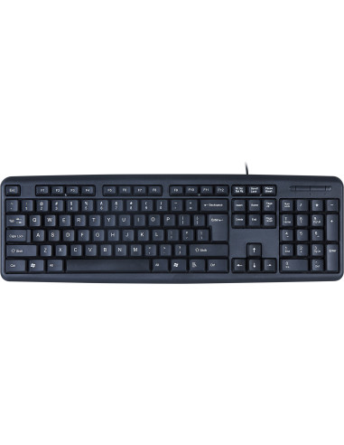 Tastiera 104 tasti USB layout americano Nero