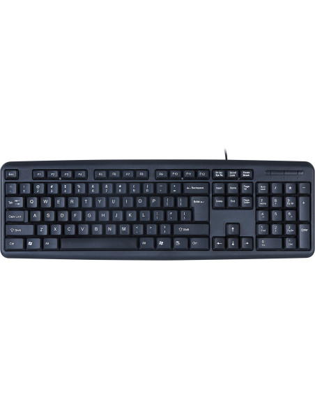 Tastiera 104 tasti USB layout americano Nero