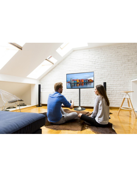 Supporto a Pavimento Colonna a Base Circolare per TV LCD/LED 13-27''