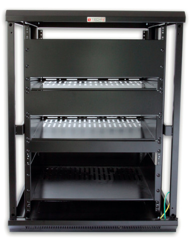 Armadio Rack 19'' 600x600 15U per Audio Video Nero