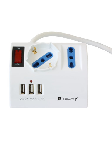 Multipresa da Tavolo 3 Posti con Porte USB