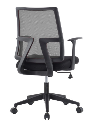 Sedia da Ufficio con Seduta Imbottita e Schienale in Tessuto High Tech