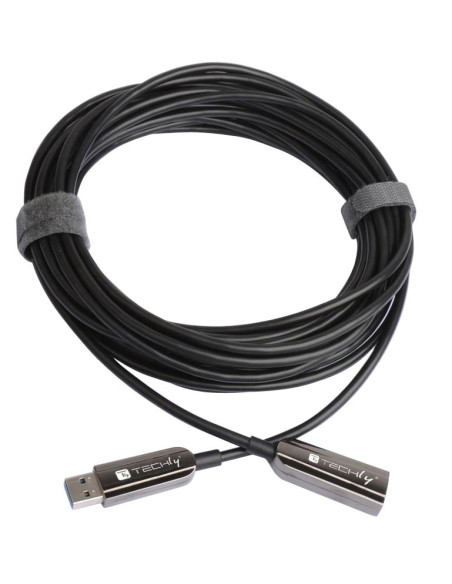 Cavo Ottico Attivo USB 3.0 SuperSpeed Active Optical Cable USB A M/F 50m Nero