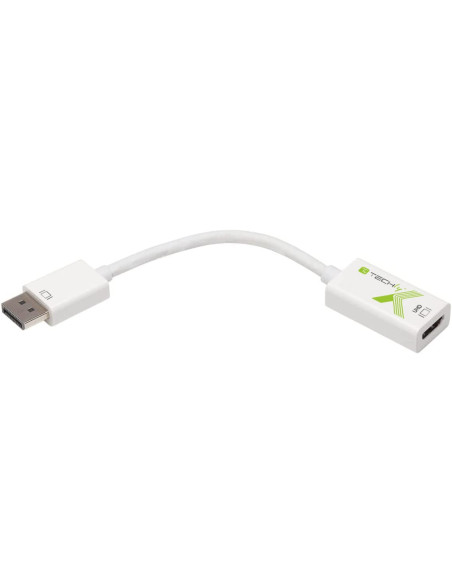 Adattatore Attivo Displayport 1.2 Maschio HDMI Femmina 4K 60Hz 15 cm Bianco