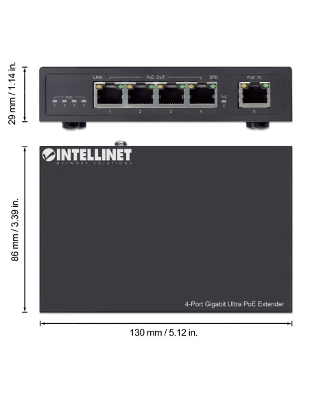 Ultra PoE Extender Gigabit 4 porte