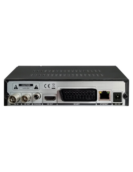 Decoder Ricevitore Digitale Terrestre DVB-T/T2 H.265 HEVC 10bit Metallo con Telecomando Universale 2 in 1 con Alimentatore 12V